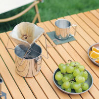 Taza De Camping Plegable Al Aire Libre Con Mango De Acero Inoxidable Para Cerveza Whiskey Café Leche Agua Vaso De Viaje Para Hogar - details 6