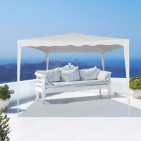 Cenador desmontable jardín 300x300x250 cm blanco Aktive - details 5