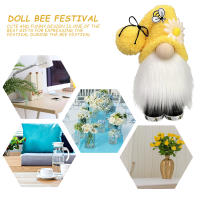 Muñeco De Peluche Sin Caras Sunflowers Gnome Bee Elf Decoración Para Jardín Y Hogar Estilo Moderno Figura De Animal - details 2