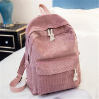 Mochila De Corduroy Personalizada Para Mujer Estilo Clásico Campus Antirrobo Con Mangueras Suaves Bolsa De Escuela Para Adolescentes Unisex - details 0