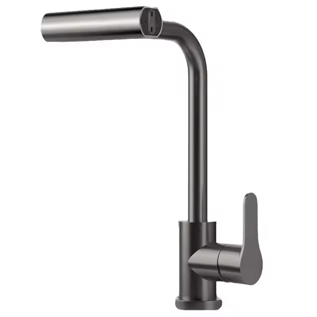 BIT Grifo de Cocina giratorio, 4 Modos, Rociador, Lavabo, Mezclador, Cepillado, Agua Caliente Fría - 1