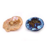 2pcs/Set Vaso De Tesoro De Agate Natural Piedra Cristal Con Agujero Gemstone Plating Color DIY Collar Joyería Exhibición Ornamento - details 7