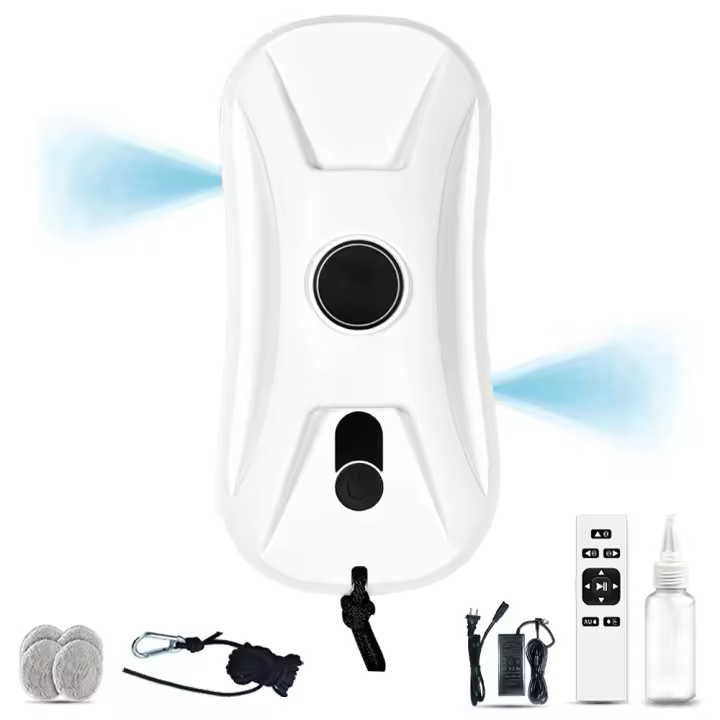 Robot limpiacristales inteligente Gran potencia de succión de 2700 Pa Rociador de agua ultrasónico de tres vías Control remoto Detección automática de bordes Batería de 10 minutos de duración Uso doméstico y comercial - 1