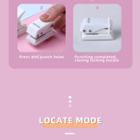 Mini Prensa De Agujeros Anillo Portátil Kawaii Para Papel Oficina Escuela Suministros De Encuadernación Estación De Trabajo - details 9
