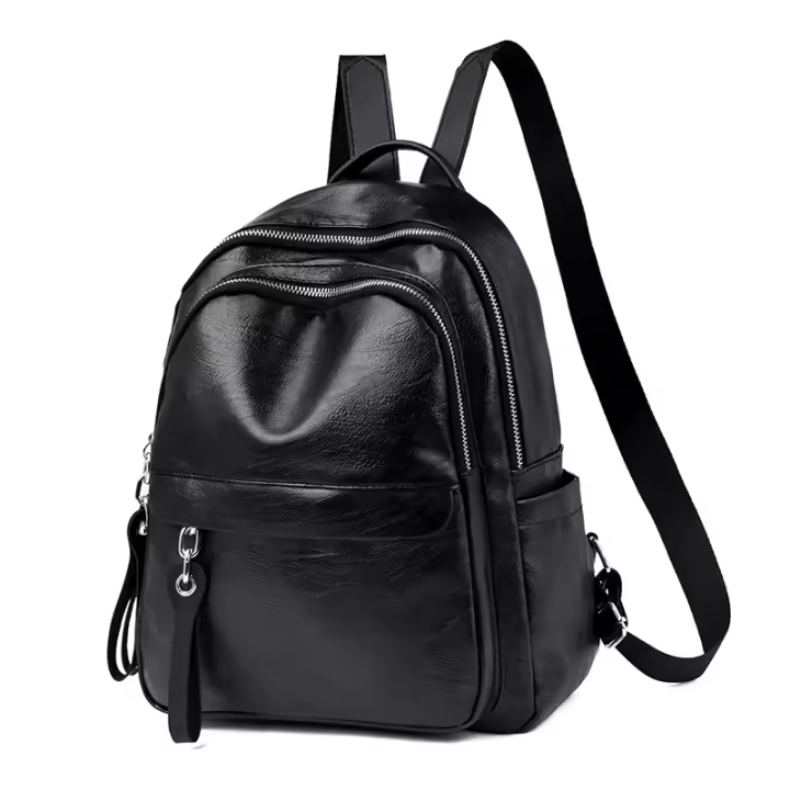 Bolso De Hombro Para Mujer En PU Negro Casual Y Versátil Gran Capacidad Ligero Adecuado Para Estudiantes De Colegio Salir - 1