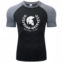 Camiseta De Deporte Para Hombre Molon Labe Warrior Sparta Ajustada Rápida Secado Transpirable Estampado O-cuello Sin Capucha - details 6
