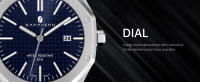 Reloj De Hombre SAPPHERO Oro Rosa Lujo Acero Inoxidable Resistente Al Agua Moda Deportiva Calendario Luminoso Regalo Elegante - details 4