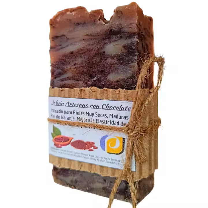 Jabón Artesanal Natural de Chocolate. Pumarshop Cinnia Natura. Piel Madura. Hidratante. Aclara Manchas. Luminosidad. Jabón Artesano - 1