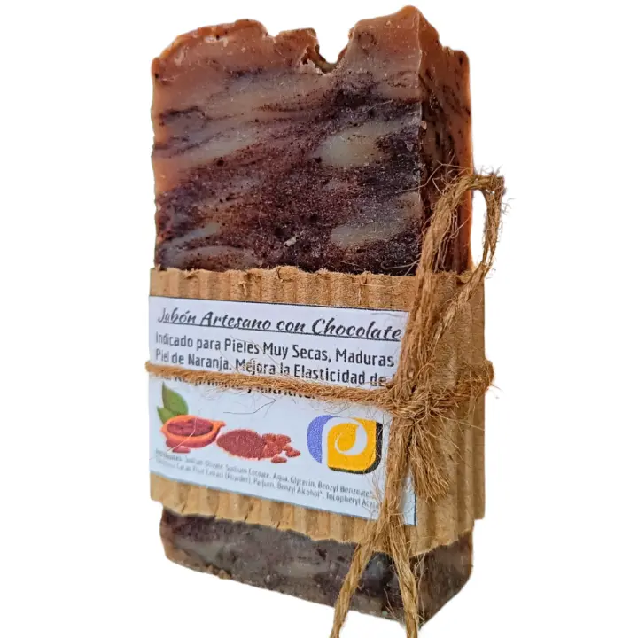Jabón Artesanal Natural de Chocolate. Pumarshop Cinnia Natura. Piel Madura. Hidratante. Aclara Manchas. Luminosidad. Jabón Artesano - 1