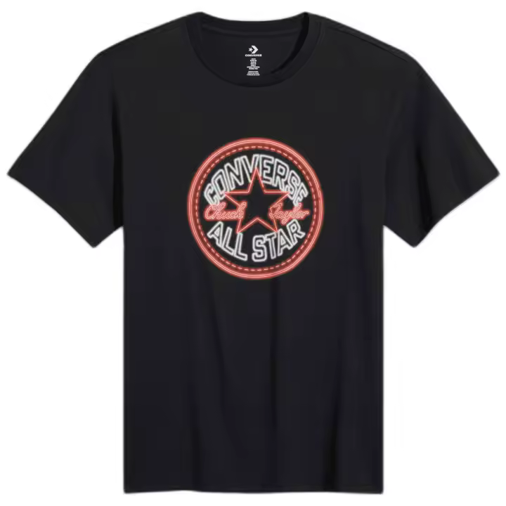 Camiseta de Manga Corta Converse Chuck Taylor All Star Patch para hombre en color negro - 1