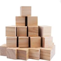 6PCS Bloques De Madera No Terminados De 3cm Para Manualidades De Madera Cubos De Pino Para Pintura Puzzle Y Grabado DIY - details 3