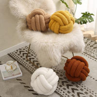 Cojín Redondo De Terciopelo Para Decoración Del Hogar Cojín Suave Para Sofá Y Silla De Repouso Con Nudo Diseño De Decoración Para Sala De Estar - details 1