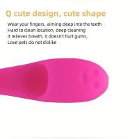 Cepillo De Dientes Para Perros Y Gatos De Silicona Para Eliminar Manchas Y Tartar Cepillo Para Barba Negro De Uso Doméstico - details 2