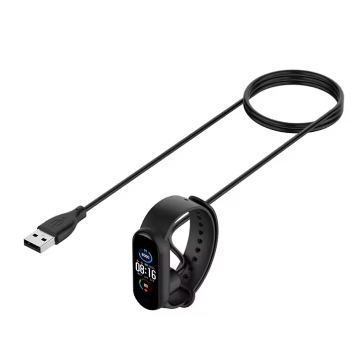 Cable Cargador Para Xiaomi Mi Band 5 o 6 o 7 Magnético Usb 40cm Compatible Con Xiaomi Mi Band 5 6 7 Negro Imán Imantado Portátil Recambio Repuesto Cable De Carga - 1