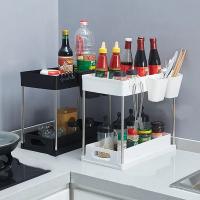 Organizador De Baño Y Cocina Colgante Con Gancho Y Cesta Deslizante Ecológico Para Optimizar Espacio Debajo Del Grifo - details 3