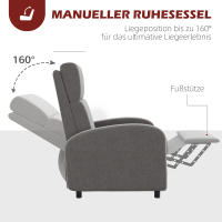 Sillón TV, reclinable, peso 120 kg, tapizado, estilo Moderno, Tecnología, experiencia inteligente, 15 °-160 ° regulable sin escalonamientos, cómodo sillón reclinable de salón, no congestionado al estar sentada mucho tiempo - details 2