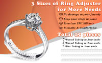 5 Pack Ajustador De Tamaño De Anillo Con 3 Tamaños Sizer De Anillo De Silicona Espiral Para Anillos Sueltos Herramienta De Medición De Joyería - details 1