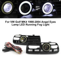 Par De Luces Antiniebla Blancas Para VW Golf MK4 1998-2004 Con Grilles Del Parachoques Delantero Y Lámpara LED Angel Eyes - details 2
