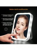 Espejo De Maquillaje LED Con Ajuste De Brillo Y Giratorio Incluye Almacenamiento Y Cargador USB Para Tu Belleza Diaria - details 6