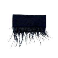 Bolso de Fiesta Bolso plano sobre de Mano Antelina Solapa con Plumas - details 8