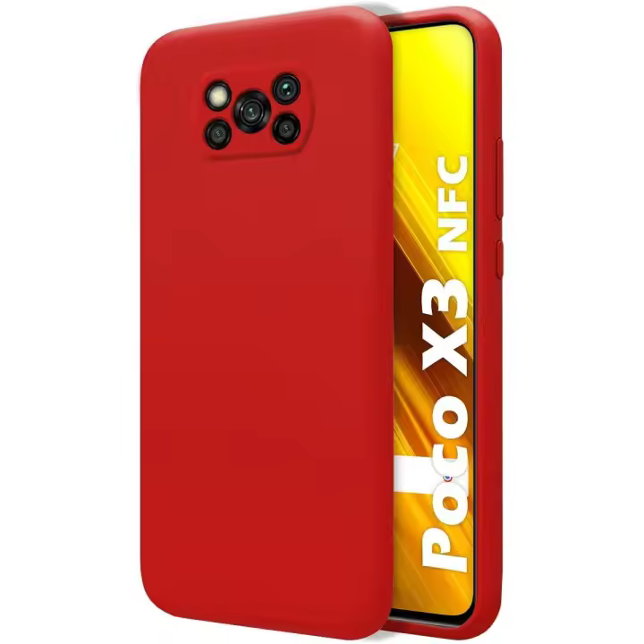 Tumundosmartphone Funda Silicona Líquida Ultra Suave para Xiaomi POCO X3 NFC / X3 PRO color Roja - 1