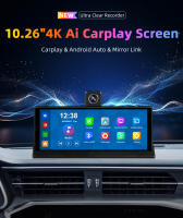 Cámara De Coche JMCQ 10.26" 4K Con Wireless Carplay Y Android Auto Lente Giratoria DVR De Doble Lente Grabadora De Video AI Con Visor Rearm Mirador - details 3