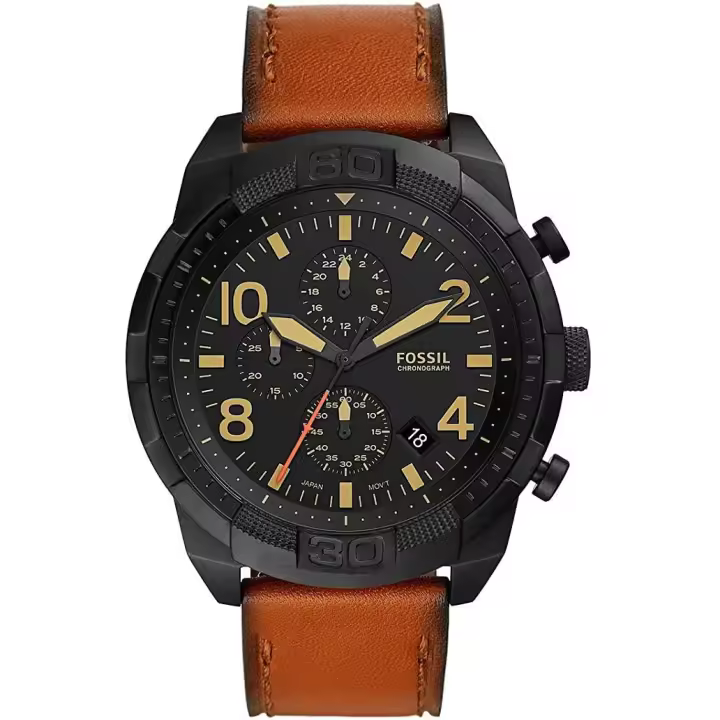 FOSSIL FS5714 Reloj Cronógrafo de cuero para hombre-Bronson Relojes Fossil - 1