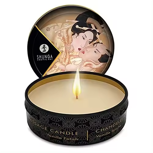 Shunga Vela de Masaje Desire, Aroma de Vainilla, Color Blanco - 30 ml - 1