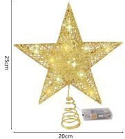 Estrella LED Para Árbol De Navidad Tamaño Grande Alimentado Por Baterías Decoración Para Sala De Estar Jardín Fiesta Año Nuevo 2025 - details 3