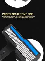 Afeitadora Manual De 12 Hojas Para Hombres Cabezas Reemplazables De Seis Capas Acero Inoxidable No Daña La Piel Fácil De Transportar - details 4