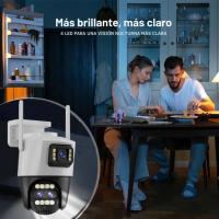 Cámara Vigilancia Gun-Ball 4MP, Zoom Dual 2.8-12, H.265AI, Visión IR, Audio 2 Vías, Detección, 128GB, Wi-Fi- Jortan Tech - details 2