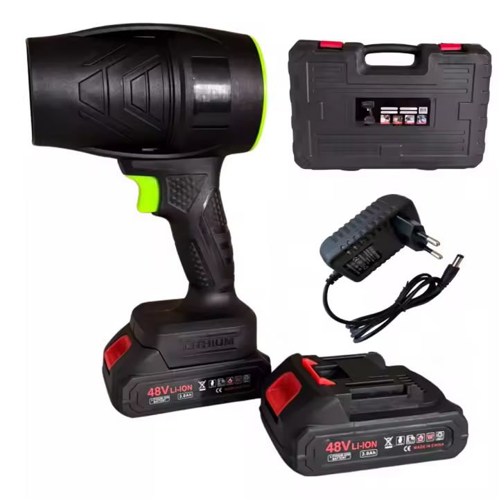 Soplador Eléctrico con Doble Bathería de 48 V Potente y práctico para lipolar suciedad, Hojas y Máquinas - 1