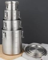 Tanque De Almacenamiento De Acero Inoxidable Con Escala Tanque Sellado Para Alimentos Gran Capacidad Para Cereal Té Café - details 6