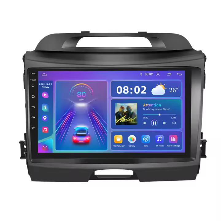 Podofo Radio de coche Android 2 Din para Kia Sportage 2010 2011 2012 2013-2016 Carplay 8+128GB AI Voice WIFI+4G DSP GPS Navegación Multimedia Reproductor de Video - 1