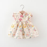 Vestido De Verano Para Bebés Niñas Estilo Cheongsam Con Patrón De Rabia Y Flores Manga Corta Princesa Dulce Vestido De Cumpleaños Parte - details 1