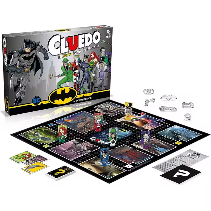 Winning Moves Cluedo Batman - Desenmascara Al Villano En Gotham Para 2-6 Jugadores, juegos de mesa niños 8 años y para fans de Batman, juegos de mesa cluedo juego de mesa - 1