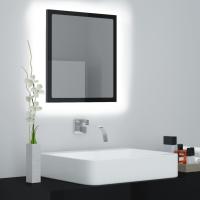 vidaXL Espejo de baño acrílico brillo 40x8,5x37 cm en color Gris/Roble Sonoma/Negro y más | decorativo de pared para baño dormitorio recibidor moderno - details 3