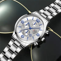 Reloj De Negocios De Lujo Para Hombre Reloj De Pulsera Cuarzo Con Línea De Tiempo Calendario Y Manos Luminosas Material De Correa De Cuero - details 8