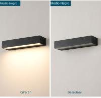 Lámpara De Pared Exterior LED IP65 Impermeable En Aluminio Para Decoración De Patio Puerta Garage Luz De Fachada Moderna - details 8
