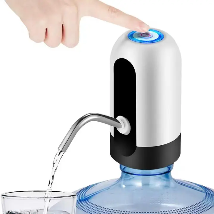 Dispensador automático de agua para garrafas USB recargable | Bomba eléctrica con botón para bidón 5L 8L 10L 12L 19L | Portátil silencioso y fácil de usar - 1