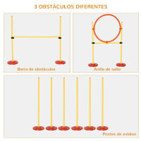 PawHut Equipo de Entrenamiento de Agilidad para Perros de 3 piezas Set de Agilidad con Obstáculos de Salto Aro Valla de Altura Ajustable y Bolsa de Transporte Amarillo - details 3