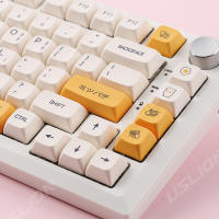 XDA PBT Keycaps Conjunto De 140 Teclas Para Teclado Mecánico De Juego Coreano Japonés Inglés Dye Sub Honey Milk Compatible Con 61/64/68/84/75/87/96/104 Teclas - details 1