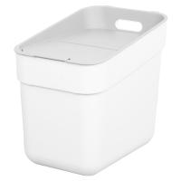 Curver - Cubo reciclaje Ready To Collect, diseño modular apilable, fabricado con plástico reciclado, doble apertura, asa ergonómica, fijación interior para bolsa, pegatinas de clasificación, soporte trasero incluido, ideal para cocina y despensa - details 5