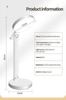 Luz De Escritorio LED Con Ventilador Y Reloj Cargador USB Luz De Lectura Con Protección Ocular Plegable Luz Nocturna Para Escritorio - details 16