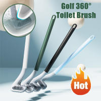 Cepillo De Inodoro De Silicona Con Cabeza De Golf Limpieza Eficiente Sin Esquinas Muertas Para Baño Y Casa Múltiples Colores - details 0