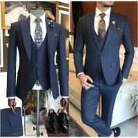 Traje Formal De Negocios Para Hombre En Color Khaki Ajustado Conjunto De 3 Piezas Para Boda Y Promoción Traje Terno Masculino Personalizable Con Chaqueta Blazer Chaleco Y Pantalones - details 5