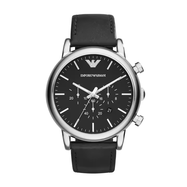 Emporio Armani Reloj LEATHER，BLACK，QUARTZ/CHRONO AR1828 - 1