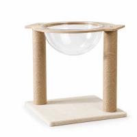 iPewwie - Rascador para gatos de madera con cama acrílica y poste de sisal 40x40x43 cm Diseño moderno y compacto Árbol para gatos Sisal resistente Fácil de montar - details 2