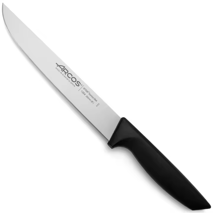 ARCOS Niza - Cuchillo de Cocina (200 mm) - Hoja de Acero Inoxidable Nitrum® - Mango Negro de Polipropileno (PP) - 135400 - 1