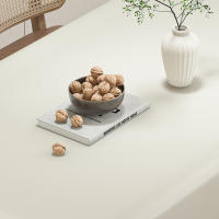 Mantel De Cuero Genuino De Oveja Crema Blanco a Prueba De Agua Y Aceite Para Restaurante Mesa De Café Forma Rectangular Y Circular Lavable Libre - details 1